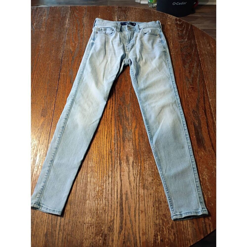 New 26x30 Hollister Super Skinny Denim Blue Jeans Pockets Belt Loops Pants
